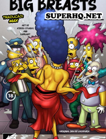 Os Simpsons Porno: Os peitos grandes da Marge antes do sexo