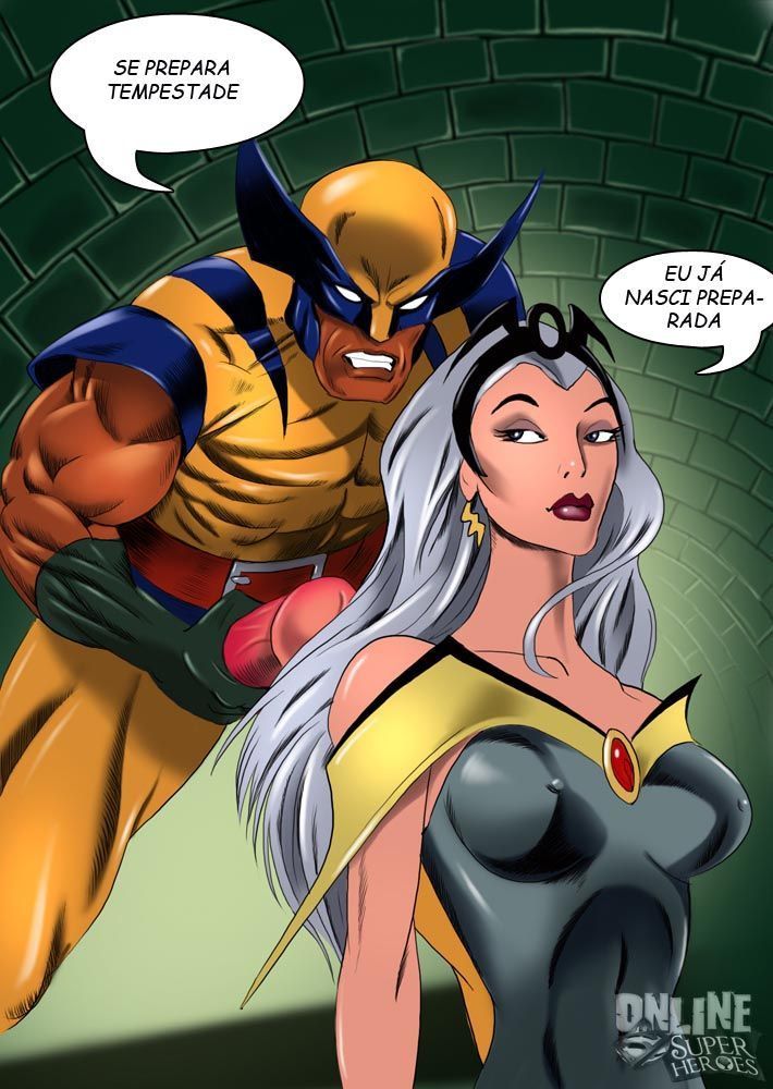 Hentai ptbr Wolverine soca com força no bucetão da Tempestade